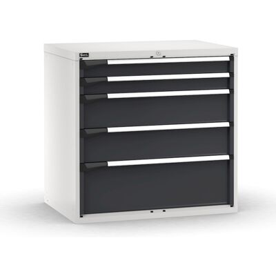 Cassettiera Fami Master grigio antracite a 5 cassetti ad estrazione totale 1020x726x1000mm Cassettiera Fami Master grigio antracite a 5 cassetti ad estrazione totale 1020x726x1000mm