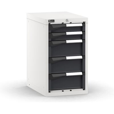 Cassettiera da banco Fami Master bicolore a 5 cassetti ad estrazione regolabile 408x573x700mm Cassettiera da banco Fami Master bicolore a 5 cassetti ad estrazione regolabile 408x573x700mm