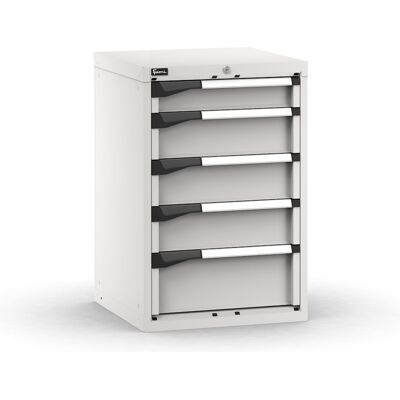 Cassettiera da banco Fami Master grigio a 5 cassetti ad estrazione regolabile 561x573x850mm Cassettiera da banco Fami Master grigio a 5 cassetti ad estrazione regolabile 561x573x850mm
