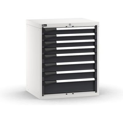 Cassettiera Fami Master bicolore a 8 cassetti ad estrazione regolabile 714x573x850mm Cassettiera Fami Master bicolore a 8 cassetti ad estrazione regolabile 714x573x850mm