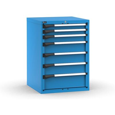 Cassettiera Fami Master 714x726x1000mm blu con 7 cassetti ad estrazione regolabile Cassettiera Fami Master 714x726x1000mm blu con 7 cassetti ad estrazione regolabile