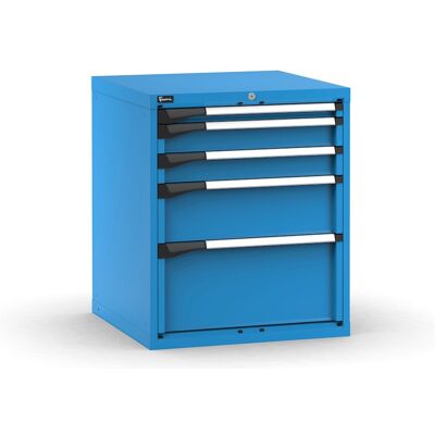 Cassettiera Fami Master blu a 5 cassetti ad estrazione totale 714x726x850mm Cassettiera Fami Master blu a 5 cassetti ad estrazione totale 714x726x850mm