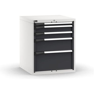 Cassettiera Fami Master grigio antracite a 5 cassetti ad estrazione totale 714x726x850mm Cassettiera Fami Master grigio antracite a 5 cassetti ad estrazione totale 714x726x850mm