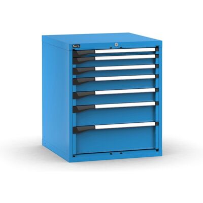 Cassettiera Fami Master blu a 7 cassetti ad estrazione regolabile 714x726x850mm Cassettiera Fami Master blu a 7 cassetti ad estrazione regolabile 714x726x850mm