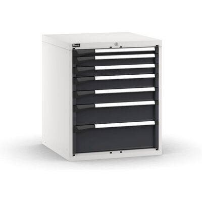 Cassettiera Fami Master grigio antracite a 7 cassetti ad estrazione regolabile 714x726x850mm Cassettiera Fami Master grigio antracite a 7 cassetti ad estrazione regolabile 714x726x850mm