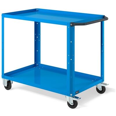 Carrello a due ripiani Clever Large Fami piano in acciaio portata 225kg Carrello a due ripiani Clever Large Fami piano in acciaio portata 225kg