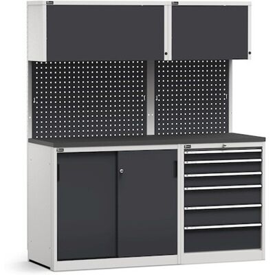 Arredo modulare Fami GARAGE042 piano gommato con cassettiera e armadio, 1734mm Arredo modulare Fami GARAGE042 piano gommato con cassettiera e armadio, 1734mm