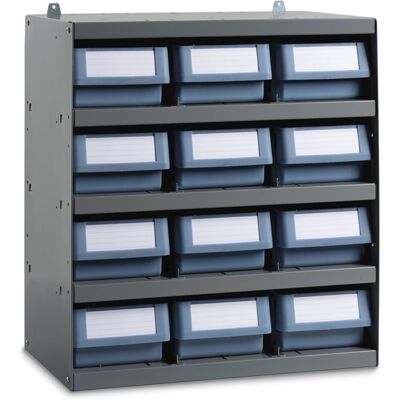 Scaffale modulare a parete Fami 496x304x546mm con 5 ripiani e 12 cassette RK Box Classic Scaffale modulare a parete Fami 496x304x546mm con 5 ripiani e 12 cassette RK Box Classic