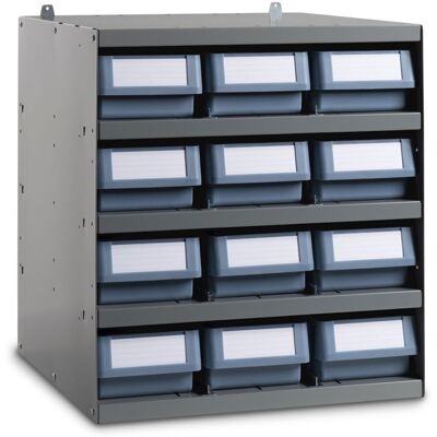Scaffale modulare a parete Fami 496x504x546mm con 5 ripiani e 12 cassette RK Box Classic Scaffale modulare a parete Fami 496x504x546mm con 5 ripiani e 12 cassette RK Box Classic