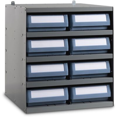 Scaffale modulare a parete Fami 496x504x546mm con 5 ripiani e 8 cassette RK Box Classic Scaffale modulare a parete Fami 496x504x546mm con 5 ripiani e 8 cassette RK Box Classic