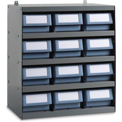 Scaffale modulare a parete Fami 500x300x545mm con 5 ripiani e 12 cassette RK Box Classic Scaffale modulare a parete Fami 500x300x545mm con 5 ripiani e 12 cassette RK Box Classic
