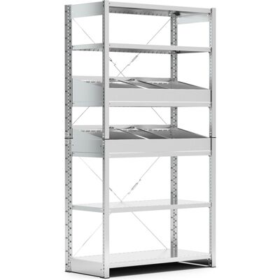 Scaffale per minuteria Fami ST1028 1057x621x2011mm a 6 piani con divisori Scaffale per minuteria Fami ST1028 1057x621x2011mm a 6 piani con divisori