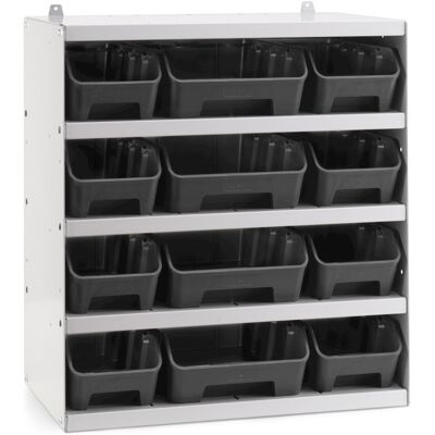 Scaffale portaminuteria Fami 496x304x546mm con 12 contenitori RK Box Air Scaffale portaminuteria Fami 496x304x546mm con 12 contenitori RK Box Air
