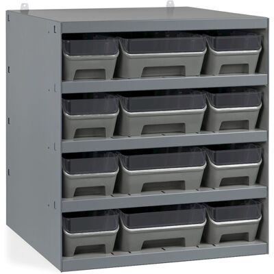 Scaffale portaminuteria Fami 500x400x545mm con 12 contenitori RK Box Air Linea 391 e accessori Scaffale portaminuteria Fami 500x400x545mm con 12 contenitori RK Box Air Linea 391 e accessori