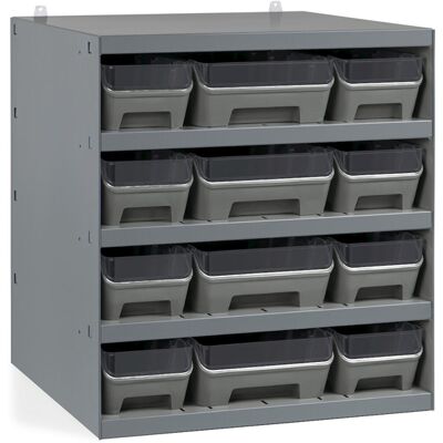 Scaffale portaminuteria Fami 500x500x545mm con 12 contenitori RK Box Air Linea 391 e accessori Scaffale portaminuteria Fami 500x500x545mm con 12 contenitori RK Box Air Linea 391 e accessori