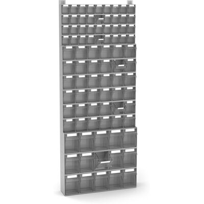 Scaffale portaminuteria Fami Visual Box 602x157x1500mm con 87 cassetti Scaffale portaminuteria Fami Visual Box 602x157x1500mm con 87 cassetti