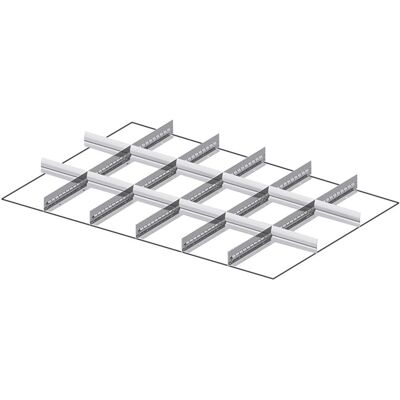 Divisori metallici 17 elementi per cassettiere Fami Master 1020x726 mm, frontale 50mm Divisori metallici 17 elementi per cassettiere Fami Master 1020x726 mm, frontale 50mm