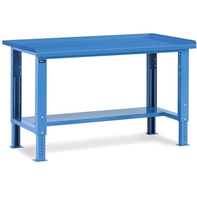 Banco da lavoro Fami regolabile con piano in acciaio 1507x705x705/1080mm Banco da lavoro Fami regolabile con piano in acciaio 1507x705x705/1080mm