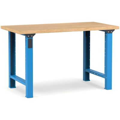 Banco da lavoro Fami Master 150cm blu con piano in legno Banco da lavoro Fami Master 150cm blu con piano in legno