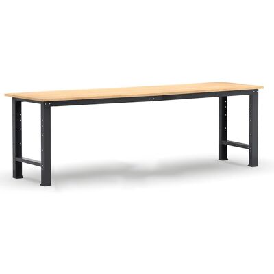 Banco da lavoro Fami Linea 391 da 2000x750x877mm con piano in legno, portata 1000Kg Banco da lavoro Fami Linea 391 da 2000x750x877mm con piano in legno, portata 1000Kg