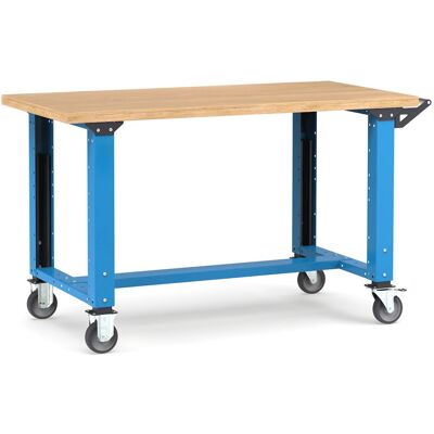 Banco da lavoro regolabile Fami Master 150cm blu con ruote Banco da lavoro regolabile Fami Master 150cm blu con ruote