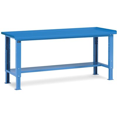 Banco da lavoro Fami regolabile con piano in acciaio 2007x705x705/1080mm Banco da lavoro Fami regolabile con piano in acciaio 2007x705x705/1080mm