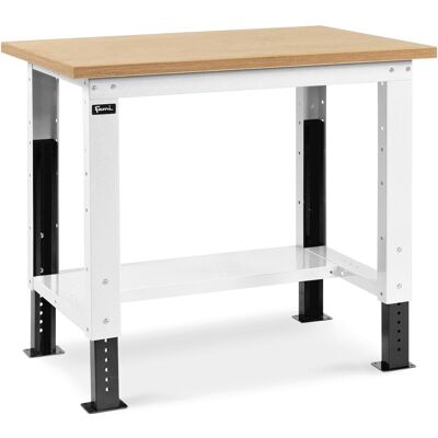 Banco da lavoro Fami regolabile con piano in legno 1024x750x740/1110mm Banco da lavoro Fami regolabile con piano in legno 1024x750x740/1110mm