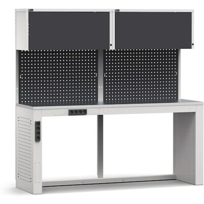 Arredo modulare Fami GARAGE059 banco lavoro con piano acciaio, 2040mm Arredo modulare Fami GARAGE059 banco lavoro con piano acciaio, 2040mm