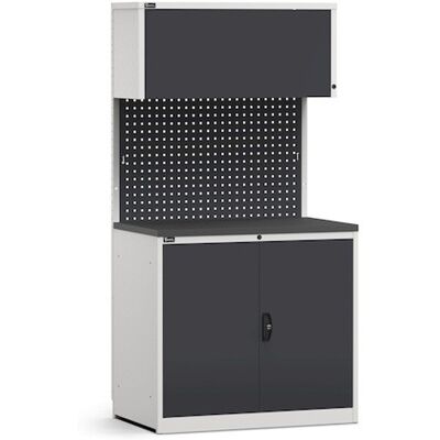 Arredo modulare Fami GARAGE017 con armadio ad anta e piano gommato, 1020m Arredo modulare Fami GARAGE017 con armadio ad anta e piano gommato, 1020m