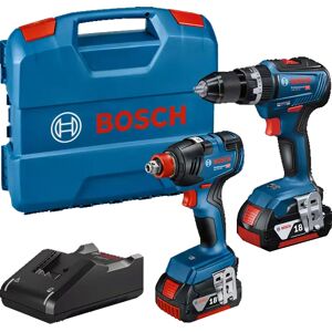 Bosch Kit avvitatore massa battente GDX 18V-200 e trapano GSB 18V-55 con 2 batterie GBA 4Ah Bosch Kit avvitatore massa battente GDX 18V-200 e trapano GSB 18V-55 con 2 batterie GBA 4Ah