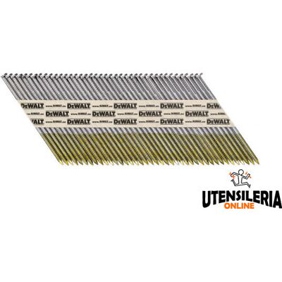 Chiodi in stecca collettizzati RING galvanizzati a caldo DeWalt 3.1x90mm (1100pz) Chiodi in stecca collettizzati RING galvanizzati a caldo DeWalt 3.1x90mm (1100pz)