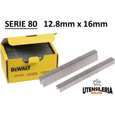 Punti metallici SX serie 80 12.8x16mm DeWalt (5000pz) Punti metallici SX serie 80 12.8x16mm DeWalt (5000pz)