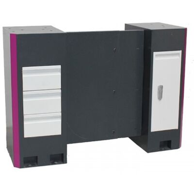 Optimum Maschinen Basamento per tornio LTF Optimum in acciaio con 3 cassetti Optimum Maschinen Basamento per tornio LTF Optimum in acciaio con 3 cassetti