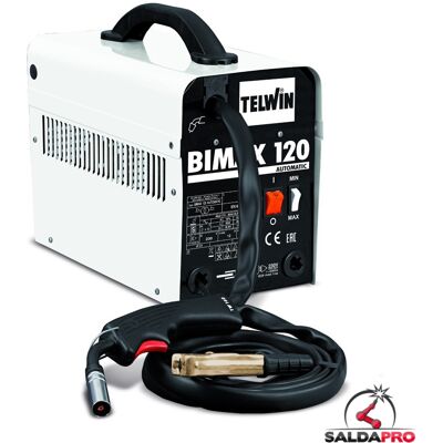 Telwin Saldatrice a filo Bimax 120 Automatic per saldatura Flux, 60-90A Telwin Saldatrice a filo Bimax 120 Automatic per saldatura Flux, 60-90A