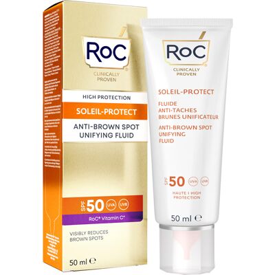 Roc Soleil-Protect Fluido Uniformante Anti-Macchie Marroni SPF 50 (50ml) Roc Soleil-Protect Fluido Uniformante Anti-Macchie Marroni SPF 50 (50ml)