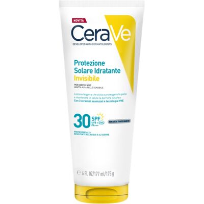 CERAVE (L'Oreal Italia SpA) Cerave Protezione Solare Idratante Invisibile SPF30 - Protezione solare alta per viso e corpo - 200 ml CERAVE (L'Oreal Italia SpA) Cerave Protezione Solare Idratante Invisibile SPF30 - Protezione solare alta per viso e corpo - 200 ml