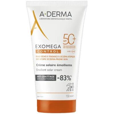 A-Derma Exomega Control Emollient Crema Solare SPF 50+ - Protezione viso e corpo A-Derma Exomega Control Emollient Crema Solare SPF 50+ - Protezione viso e corpo