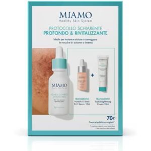 MEDSPA Srl Miamo Protocollo Schiarente Profondo & Rivitalizzante Macchie Invernali - Siero viso anti-macchie 30 ml + Siero viso rigenerante 10 ml + Crema viso schiarente 10 ml MEDSPA Srl Miamo Protocollo Schiarente Profondo & Rivitalizzante Macchie Invernali - Siero viso anti-macchie 30 ml + Siero viso rigenerante 10 ml + Crema viso schiarente 10 ml