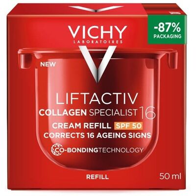 VICHY (L'Oreal Italia SpA) Vichy Liftactiv Collagen Specialist 16 Ricarica Crema Viso SPF50 - Refill crema viso antirughe - 50 ml VICHY (L'Oreal Italia SpA) Vichy Liftactiv Collagen Specialist 16 Ricarica Crema Viso SPF50 - Refill crema viso antirughe - 50 ml