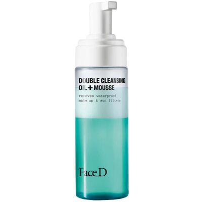 HCS Srl Face D Doppia detersione Olio struccante + mousse detergente - Detergente viso bifasico struccante - 160 ml HCS Srl Face D Doppia detersione Olio struccante + mousse detergente - Detergente viso bifasico struccante - 160 ml