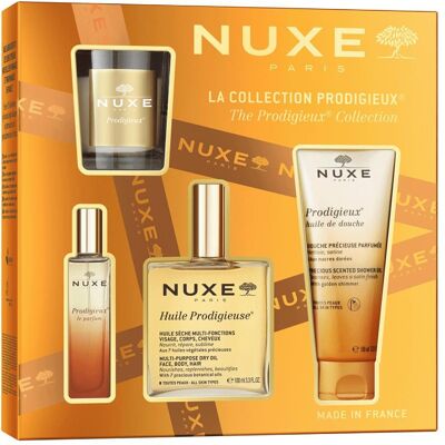 LABORATOIRE NUXE ITALIA Srl Nuxe Cofanetto di Natale 2025 La collezione Prodigieux - Olio secco multifunzione + profumo + olio doccia + candela per ambienti LABORATOIRE NUXE ITALIA Srl Nuxe Cofanetto di Natale 2025 La collezione Prodigieux - Olio secco multifunzione + profumo + olio doccia + candela per ambienti