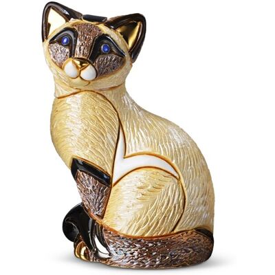Scultura in ceramica Gatto Siamese De Rosa Rinconada - Dipinta a mano Scultura in ceramica Gatto Siamese De Rosa Rinconada - Dipinta a mano