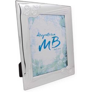 Argenteria MB Cornice Portafoto 25 Anniversario Nozze Cm 18 X 24 Argenteria MB Cornice Portafoto 25 Anniversario Nozze Cm 18 X 24