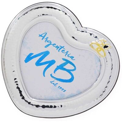 Argenteria MB Portafoto Cuore In Argento Martellato Per Nozze Oro 12 X 12 Cm Argenteria MB Portafoto Cuore In Argento Martellato Per Nozze Oro 12 X 12 Cm