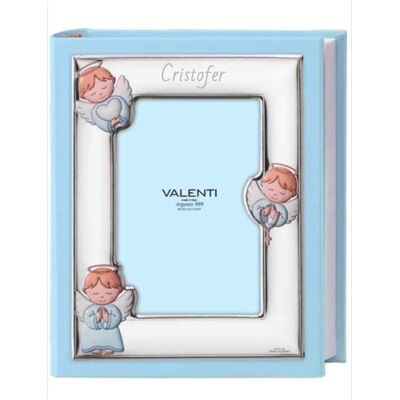 Valenti Argenti Album Fotografico Azzurro Angioletti Personalizzabile Valenti Argenti Album Fotografico Azzurro Angioletti Personalizzabile