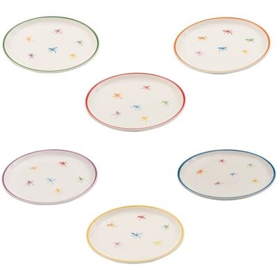 Set di 6 Piatti da Dessert Asterisco Zafferano Set di 6 Piatti da Dessert Asterisco Zafferano
