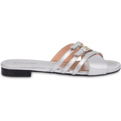 Sabot Echos In Nappa Laminata ARGENTO, 40, Pollini 40 Sabot Echos In Nappa Laminata ARGENTO, 40, Pollini 40