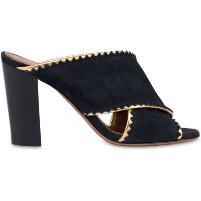 Mule Identity in Crosta CARBONE/ORO, 36, Pollini 36 Mule Identity in Crosta CARBONE/ORO, 36, Pollini 36