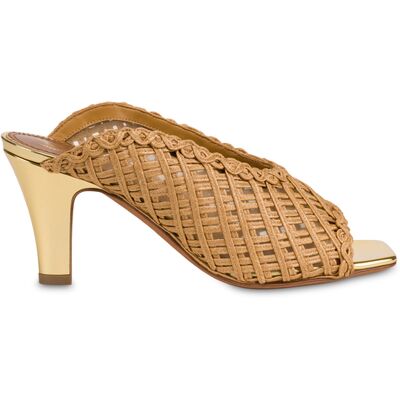 Mule Muse in Rafia BEIGE, 35, Pollini 35 Mule Muse in Rafia BEIGE, 35, Pollini 35