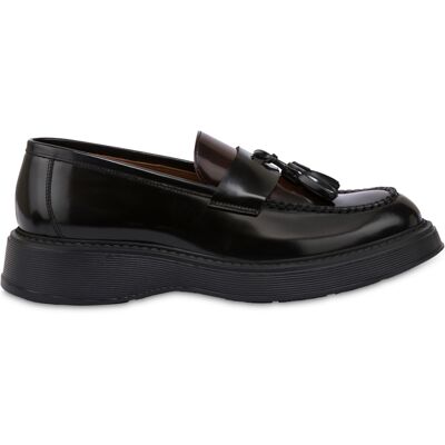 Mocassino James in vitello abrasivato T.MORO/NERO, 41, Pollini 41 Mocassino James in vitello abrasivato T.MORO/NERO, 41, Pollini 41